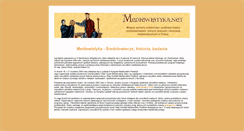 Desktop Screenshot of mediewistyka.net