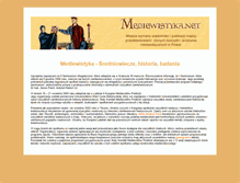 Tablet Screenshot of mediewistyka.net